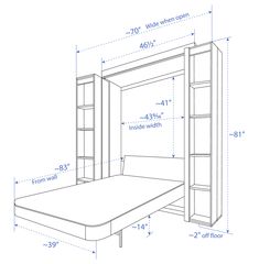 the measurements for a bed frame and headboard