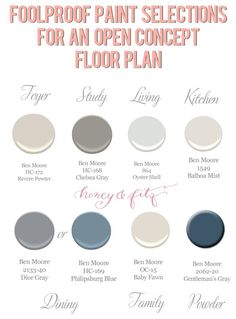 the floor paint selection for an open concept floor plan