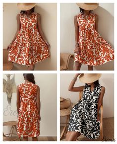 Eromis – Contemporary Sleeveless V-neck Printed Dress for Effortlessly Elegant Style – Eromis Skirt Skirt, Printed Dress, Fabric Names, Flower Fashion, Types Of Skirts, The Flowers, Single Piece, A Line Skirt, Types Of Collars