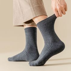 A must-have addition to every man's winter wardrobe, our warm socks for men will complete their winter outfits. Its brushed inner lining traps heat to regulate your feet's temperature and help keep you warm in cold weather.  Made to fit most men's shoe sizes, our warm socks fit snugly—not too tight nor too loose—and stay comfortable even as you move. Pair them with insulated work boots to keep your feet warm even in the chilliest environment. Available in unique prints and patterns, our men's wa Classic Gray Socks For Winter, Classic Gray Winter Socks, Breathable Gray Socks For Winter, Breathable Gray Winter Socks, Breathable Comfortable Winter Socks, Comfortable Breathable Winter Socks, Gray Winter Outdoor Socks, Gray Outdoor Winter Socks, Insulated Work Boots