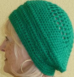 Women Fashion / Holiday Gift / Sale Item / by hatsbyanne1942 Trendy Slouchy Crochet Beanie Hat, Handmade Slouchy Beanie Crochet Hat, One Size Crochet Yarn Beanie Hat, Casual Handmade Brimmed Beanie, Green Crochet Cap For Winter, Handmade Brimmed Beanie Casual Style, Casual Brimmed Handmade Beanie, Green Crochet Winter Cap, Green Winter Crochet Cap