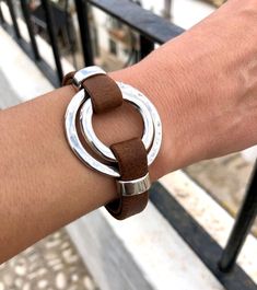 Silver and Leather Woman Bracelet, O-ring Bracelet, LINCE Lp MODEL, Different Colors, Italian Leather, for Women, Mothers, Handmade Jewelry - Etsy Men Boho, Multistrand Bracelet, Wrap Armband, Leather Bracelets Women, Layered Bracelet, Bracelet Flower, Leather Jewellery, Brown Leather Bracelet, Brown Bracelet