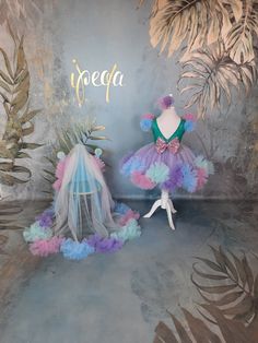 Whimsical Multicolor Princess Dress For Wedding, Multicolor Ruffled Tutu Dress For Wedding, Pink Tulle Mermaid Dress For Pageant, Pink Tulle Mermaid Dress For Pageants, Multicolor Tulle Princess Dress For Pageant, Under The Sea Costume, Princess Frock, Under The Sea Costumes, Princess Frocks