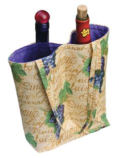 a wine bag with two bottles in it