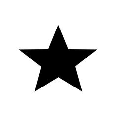 a black star on a white background