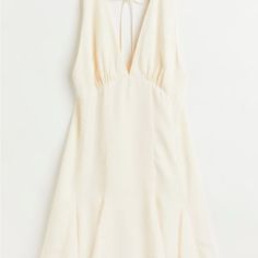 H&M Women Dress New Cottagecore White Dress, Short Sleeveless Dress, Pink Party Dresses, Abstract Dress, Preppy Dresses, Dress H&m, Sleeveless Short Dress, Scoop Neck Dress, Green Mini Dress