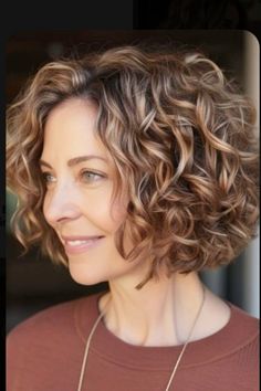 Ouidad Curls, Low Maintenance Bob, Chin Length Curly Hair, Asymmetrical Bob Haircuts, Natural Curly Hair Cuts, Bob Haircut Curly