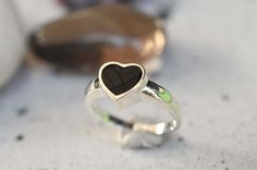 "Sterling silver enamel heart ring inlay with black onyx color enamel, Silver 925 enamel heart ring best gift for your lover, girlfriend, boyfriend, best friend, sister or mom.  Lover ring, Valentine ring, Gift for her  Nickle FREE Material       :   Solid Sterling silver Dimension   :   heart 8 x 8 mm ♥ All items come in individually gift box or pouch. It is ready to send as a gift for your special person. ♥ GIFT PURPOSES If this is a gift, we can also send the jewelry piece to the recipient.  We can also include a little card with a message for you inside- Let us know in the \"Note to Seller\" section when you check out ♥ For hygiene purpose, earrings are not accepted for exchange or return. ♥ Don't hesitate to contact us with questions. ♥ If you want any query please contact me.  Thank Black Heart-shaped Ring For Anniversary, Black Heart Ring For Anniversary, Black Heart Cut Heart Ring As Gift, Black Heart Cut Ring For Gift, Gift Black Sterling Silver Heart Ring, Black Sterling Silver Heart Ring Gift, Sterling Silver Rings With Black Enamel For Gift, Gift Black Enamel Ring With Polished Finish, Onyx Color