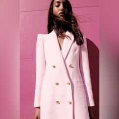 New With Tags Light Pink Blazers, Cut Blazer, Sweater Dress Outfit, Zara Blazer, Vintage Long Sleeve, Coat Vintage, 2023 Fashion, Womens Blazers, Blazer Outfits