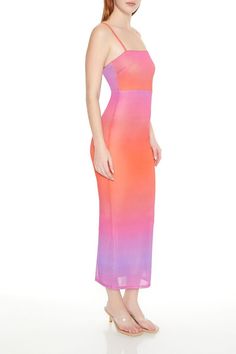 Gradient Cami Maxi Dress | Forever 21 Ombre Midi-length Summer Dress, Spring Ombre Fitted Dress, Gradient Color Summer Midi Dress, Fitted Ombre Maxi Dress For Summer, Fitted Ombre Summer Dress, Fitted Ombre Dress For Summer, Summer Ombre Fitted Dresses, Gradient Sleeveless Maxi Dress For Party, Sleeveless Gradient Maxi Dress For Party