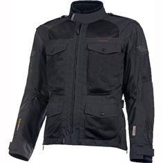 Offers urban military styling combined with top notch technical detailing. Equipped with a sporty 2 stage, wind and waterproof, Thermolite insulated rain jacket, this style delivers the ultimate in multi-season riding comfort and is the most multi-functional sportswear inspired riding jacket on the market. Size: M.  Color: Black. Black Windproof Windbreaker For Outdoor Work, Black Techwear Windbreaker For Outdoor Work, Functional Black Windbreaker For Outdoor Work, Black Nylon Outerwear With Functional Pockets, Tactical Black Windbreaker For Outdoor, Tactical Black Outdoor Windbreaker, Black Waterproof Windbreaker For Outdoor Work, Functional Black Windbreaker For Travel, Black Nylon Outerwear For Outdoor Work