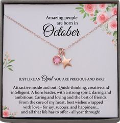 October Birthstone Necklace, Opal Necklace Gold, October Birthday Gifts, Dainty Necklaces for Women Birthstone Necklace Rose Gold Opal Necklace Gold, October Birthstone Necklace, You Are Precious, Dainty Necklaces, Good Gifts, Necklace Opal, October Birthday, Necklace Rose Gold, Stylish Top