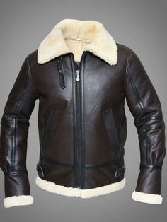 Mens Raf Sheepskin Leather Flying Jacket Dark Brown Sheepskin Leather Jacket With Fleece Lining For Fall, Fall Sheepskin Leather Jacket With Fleece Lining, Brown Leather Jacket With Fleece Lining, Sheepskin Leather Jacket With Fleece Lining, Sheepskin Leather Jacket With Fleece Lining And Long Sleeves, Fitted Shearling Leather Jacket, Fitted Long Sleeve Shearling Leather Jacket, Brown Sheepskin Leather Jacket For Fall, Brown Sheepskin Leather Jacket For Cold Weather