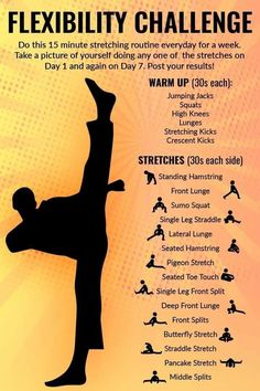 a poster with the words flexibility challenge on it