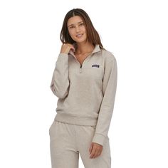 W's Ahnya Pullover Patagonia Quarter Zip, Quarter Zip Sweatshirt, T Shirt And Jeans, Organic Cotton Fabric, Quarter Zip Pullover, Patagonia Womens, Cotton Fleece, Outdoor Outfit, Women Pullover