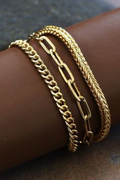 Multi chain link bracelet.Gold plated.One size fits most Layered Bracelet, Layered Bracelets, Bracelet Gold, Beautiful Life, Chain Link Bracelet, Paper Clip, Link Bracelets, Gold Chain, Chain Link