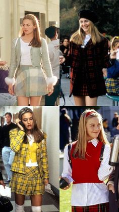 Clueless Party Outfit, Clueless Photoshoot Ideas, 90s Trends Outfits, Preppy 90s Outfits, Clueless Aesthetic Outfits, 90s Preppy Fashion, 2000s Movie Fashion