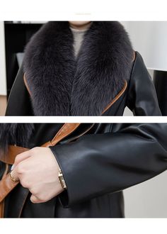 Look fly and stay warm in this genuine leather coat filled with duck down, perfect for the coldest of days. It'll keep you toasty like a warm hug! Women, your search for the perfect winter coat ends here. Detachable natural fox fur Spread collar Waist belt Genuine lamb leather Lined, duck down fill Item #392001 Women's winter coat Size info XS=US2=UK6=EU32 S=US4-6=UK8-10=EU34-36 M=US8-10=UK12-14=EU38-40 L=US12=UK16=EU42 ★★ It would be helpful if you provided your height and weight so that I coul Elegant Mink-colored Leather Outerwear, Faux Fur Lined Long Leather Jacket For Fall, Fall Leather Fur Coat With Faux Fur Trim, Winter Leather Outerwear With Padded Collar, Luxury Winter Fur Coat For Cold Weather, Elegant Leather Jacket With Faux Fur Lining For Fall, Mink Colored Leather Outerwear With Faux Fur Trim, Leather Fur Coat With Long Sleeves For Cold Weather, Leather Fur Coat For Cold Weather With Long Sleeves