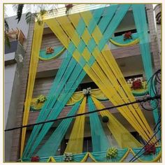 wedding home decor Mehndi Stage Decor, Indian Outdoor Wedding Decor, Wedding Ceremony Decorations Indoor, Romantic Room Decoration, Home Flower Decor, Gate Decoration, Garland Wedding Decor, House Warming Ceremony, Destination Wedding Decor