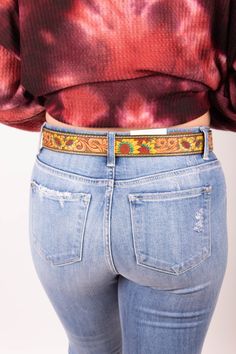 Hand Tooled Hand Painted Changeable belt buckle Genuine Leather Trendy Adjustable Belts For Fall, Trendy Fall Belt Buckles, Casual Brown Embroidered Belt, Trendy Adjustable Belt Buckles With Removable Belt, Adjustable Multicolor Belts For Spring, Adjustable Multicolor Belt For Spring, Trendy Belts For Everyday Use, Multicolor Embroidered Leather Belt, Multicolor Adjustable Belt For Spring