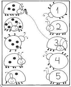 ladybug numbers 1 to 5 worksheet