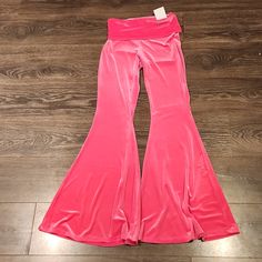 Nwt! Eye Candy Barbie Pink Velvet Flare Pants, L/Xl (Large/Xl) Pull On, High Rise Foldover Style. Stretchy. Measurements Are Approximate And Taken Laying Flat: 33" Inseam, 14" Waist, 10" Rise Folded, 14.75" Rise Unfolded, 18.5" Leg Opening. Excellent Condition! I Offer A 15% Discount When You Bundle Three Or More Items! Offers Always Welcome! Product Nwt! Eye Candy Barbie Pink Velvet Flare Pants, L/Xl (Large/Xl) New To Poshmark? Use Code Gravesem8 When You Sign Up For A New Account And Receive $