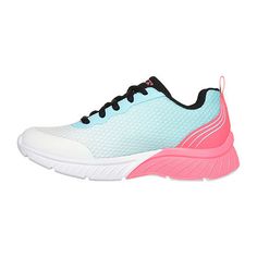 Lace into epic quickness wearing Skechers Microspec Max Plus - Echo Speed. This athletic Colorful Comfort lace-up features an ombre mesh and synthetic overlay upper with an enhanced heel counter, a color-blocked midsole, and visible Skech-Air airbag.Closure Type: Lace-UpUpper/Outer Base Material: 61% Polyester, 39% PolyuretheneShoe Lining Material: PolyesterSole Material Content: 58% Polyester, 42% EvaCountry of Origin: Imported Pink Breathable Mesh Lace-up Sneakers, Mesh Sneakers With Laces For Light Exercise, Pink Lace-up Sneakers With Breathable Mesh, Pink Synthetic Sneakers With Breathable Mesh, Mesh Running Shoes With Elastic Laces, Multicolor Mesh Sneakers With Fade-resistant Finish, Multicolor Mesh Running Shoes, Elastic Laces Running Shoes For Light Exercise, Synthetic Running Shoes With Elastic Laces For Light Exercise