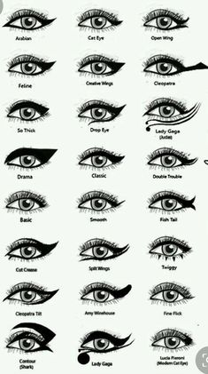 Winged Eyeliner Makeup, Eyeliner Styles, Swag Makeup