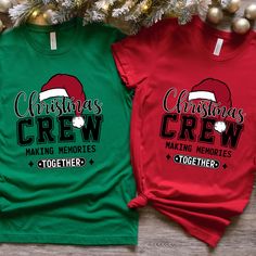 Get ready for the holidays with this Christmas crew group shirt! Perfect for making memories together as you celebrate the festive season. Spread joy and cheer with this fun and festive apparel that everyone will love! Unite your crew this Christmas for baking, decorating the tree, Christmas parties, school holiday events or just getting together with loved ones! Designed for making memories together, this shirt is a must-have for your holiday gatherings. Stand out with matching apparel that showcases your group spirit and love for the holiday season! Create lasting traditions and spread the joy of togetherness with this versatile and stylish shirt! The unisex soft-style t-shirt puts a new spin on casual comfort. Made from very soft materials, this tee is 100% cotton for solid colors. Heat Group Christmas Shirts, Baking Decorating, Christmas T Shirt Design, School Holiday, Christmas T Shirts, Holiday Events, Group Shirts, Christmas Parties, Stylish Shirt