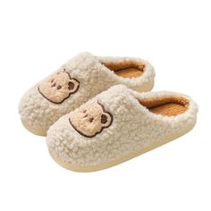 PRICES MAY VARY. 【Cute comfort】 These bear slippers make your feet look irresistibly cute while keeping your toes warm and cozy. Get ready for smiles all around 【Slip-Resistant Sole】 Perfect for both indoor and light outdoor use, these slippers feature a durable sole that provides excellent safety and stability on various surfaces. 【Versatile Use】 Ideal for wearing around the house, whether in the bedroom, kitchen, dining room, office, or den. 【Ideal Gift】 These charming slippers make a wonderfu Cartoon Slide, Bear Slippers, Fur Heels, Winter Heels, Top Handbags, Cute Flats, Fuzzy Slippers, Warm Slippers, Slippers Cozy