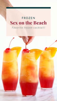 Frozen Alcoholic Drinks Recipes, Beach Drink Recipes, Frozen Drinks Alcohol, Drinks Juice, Frozen Cocktail Recipes, Fit Foodie Finds, Summer Drinks Alcohol, Beach Cocktails, Yummy Alcoholic Drinks