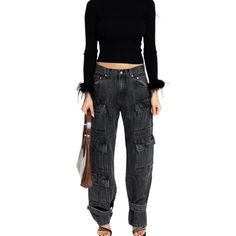 The Five-Pocket Cargo Styling Adds A Touch Of Utilitarian Chic, While The Adjustable Ankle Straps Bring An Unexpected Twist To The Edgy Aesthetic. Elevate Your Style With The Zayla Pan. Cute, Funky, And Stylish. Always Open To Offers Fall Fitted Cargo Pants With Pockets, Straight Leg Jeans With Side Pockets For Winter, Winter Jeans With Straight Leg And Side Pockets, Winter High Rise Pants With Pockets, Fitted Cargo Jeans With Multiple Pockets For Fall, Mid-rise Winter Bottoms With Pockets, Winter Mid-rise Bottoms With Pockets, High Waist Winter Cargo Jeans With Pockets, High-waist Winter Cargo Jeans With Pockets