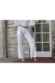 White Cotton Natural long pants with flirty tassel. This stylish look is made from the finest hand-picked Peruvian Pima Cotton. Soft, comfortable and breathable. Love List, Pants Large, Summer Cotton, Long Pants, Pima Cotton, Hand Picked, White Cotton, Tassels, Pants