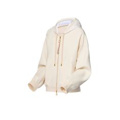 LOUIS VUITTON® - Monogram Accent Knit Hoodie - Milk White