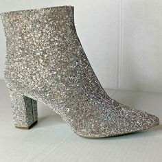 Betsey Johnson Cady Rhinestone Boots Women's Size 13m. New In Box. Synthetic Upper With Allover Rhinestone Details Side Zipper Closure Fabric Lining Synthetic Outsole Approx. 5.5" Shaft Height Approx. 3.25" Heel Height. Glamorous Fitted Boots With Rhinestones, Embellished Boots For Formal Parties, Embellished Boots For Formal Party Season, Glamorous Fitted Rhinestone Boots, Glamorous Fitted Bedazzled Boots, Glamorous Sparkling Ankle Boots, Elegant Embellished Boots For Party Season, Formal Rhinestone Boots For Winter, Glamorous Embellished Wedding Boots