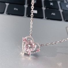 Description:Dainty Crystal Heart Necklace Specifications:Material: cubic zirconia, copper, crystal, 18k silverColors: silverSize: 40 cm + 5 cm extWeight: 4.6 g/pcs Looking for the perfect accessory to add some sparkle to your outfit? Look no further than our Dainty Crystal Heart Necklace! Featuring a delicate heart pendant adorned with stunning crystals, this necklace is sure to catch everyone's eye. Embrace your playful side and add a touch of whimsy to any look with this charming necklace. 💖 Copper Crystal, Pretty Jewelry Necklaces, Crystal Heart Necklace, Bracelet Pandora, Jewelry Accessories Ideas, Girly Accessories, Jewelry Fashion Trends, Classy Jewelry, Expensive Jewelry