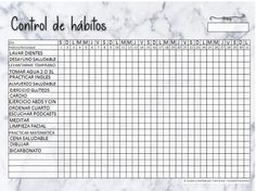 a printable workbook with the words control de habititos on it