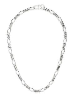 silver sterling silver/rhodium polished finish chain-link detailing lobster claw fastening Farfetch Necklace, Black Chain Necklace, Chain Link Necklace Silver, Pearl Chain Necklace, Maria Black, Sterling Necklaces, Gold Pearl Necklace, Sterling Silver Chain Necklace, Black Necklace