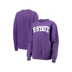 There's no need to cover up your festive game day getup when you've got this Comfy Cord Vintage Wash Basic Arch pullover sweatshirt from Pressbox. It features bold Kansas State Wildcats graphics and a lightweight design, so it's easy to bring with you on the go. Every time you slip this fun sweatshirt on, you'll send good vibes toward the Kansas State Wildcats.There's no need to cover up your festive game day getup when you've got this Comfy Cord Vintage Wash Basic Arch pullover sweatshirt from Purple Crew Neck Fan Gear Top, Purple Crew Neck Top For Fan Gear, Purple Crew Neck Tops With Ribbed Cuffs, Purple Crew Neck Top With Ribbed Cuffs, Purple Letter Print Top For Sports Fans, Purple Tops With Letter Print For Fan Gear, Sporty Fan Gear Tops For Winter, Purple Letter Print Tops For Fan Gear, Varsity Fleece Top For Fan Gear