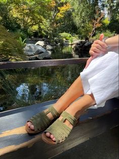 Olive Leather Sandals For Summer, Casual Olive Sandals For Summer, Olive Open Toe Sandals For Spring, Olive Round Toe Sandals For Summer, Summer Olive Round Toe Sandals, Olive Summer Sandals With Round Toe, Vintage Sandals, Shutters, Birkenstock