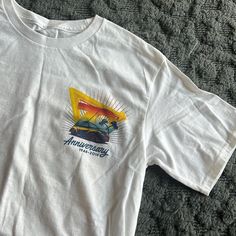 New! In-N-Out 70th Anniversary(2018) Shirt! Sz S Didn’t Come With A Tag When I Bought It .. Brand New Never Worn Or Even Tried On . Retro White T-shirt For Fan Merchandise, Casual Graphic Print T-shirt For Anniversary, Summer Cotton Tops For Anniversary, Cotton Tops For Summer Anniversary, Cotton Tops For Anniversary In Summer, Retro White Tops For Anniversary, Retro Graphic Print Tops For Anniversary, Retro Summer Tops For Anniversary, White Pre-shrunk Tops For Anniversary