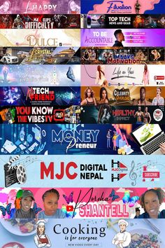 design professional eye catching youtube banner and logo Professional Social Media, Media Branding, More Design, Social Media Branding, Social Media Channels, Experience Design, First Impression