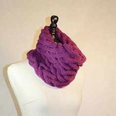 Chunky Knit Cowl Scarf, Cable Wrap in Plum, Women's Loop Scarf, Snood Cowl Chunky Knit Acrylic Knitting Pattern For Cold Weather, One Size Hand Knitted Acrylic Yarn Knitting Pattern, Cozy Acrylic Yarn Knitting Pattern, Cold Weather Acrylic Chunky Knit Pattern, Hand Knitted Acrylic Yarn Knitting Pattern For Cold Weather, Chunky Knit Yarn Knitting Pattern For Cold Weather, Cold Weather Chunky Knit Pattern In Acrylic Yarn, Cozy Cable Knit Knitting Pattern, One Size Chunky Knit Yarn Knitting Pattern