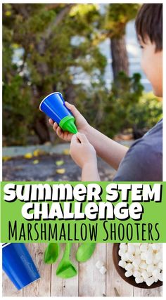 Marshmallow Shooters Summer Activity for Kids Summer Stem Activities, Stem Activity For Kids, Summer Activity For Kids, Marshmallow Shooter, Summer School Activities, Elementary Stem Activities, Summer Stem, School Age Activities