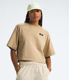 The relaxed-fit Women’s Short-Sleeve Heavyweight Tee is the perfect start to a casual day at your favorite boulder, bike path or brewery. Women's Women's T-shirts [North Face, Northface, thenorthface, the northface, TNF, tnf] Athleisure Crew Neck Top For Outdoor Activities, Cotton Athleisure Tops For Outdoor, Urban Cotton Tops For Outdoor Activities, Athleisure Relaxed Fit Top For Outdoor, Relaxed Fit Athleisure Top For Outdoor, Athleisure Crew Neck T-shirt For Outdoor Activities, Outdoor Athleisure T-shirt With Graphic Print, Athleisure Outdoor Cotton T-shirt, Athleisure Graphic Print T-shirt For Outdoor