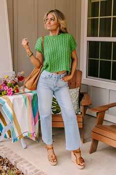 Crew Cut, Crew Cuts, Denim Maxi Skirt, Green Man, Women Clothing Boutique, Kelly Green, Knitting Materials, Online Womens Clothing, Boutique Clothing