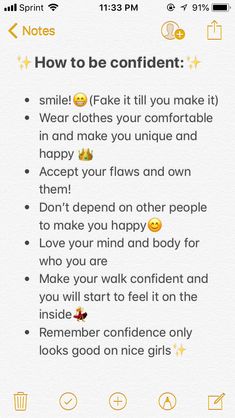 How To Be Yourself Tips, How To Act Confident In School, How To Stay Confident, How To Become Confident In School, Tips To Be Confident, Tips To Be More Confident, How To Seem More Confident, How To Be Confident With Your Body Tips, How To Be Confident Around Your Crush