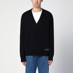 Black Virgin Wool Cardigan From A.P.C. Featuring A V-Neck, Long Sleeves, Ribbed Hems And Front Lettering Logo Inlay. Model Wears Size L Model Measurements: Height: 185 Cm Chest: 100 Cm Waist: 83 Cm Hips: 92 Cm Size Type: Int Material: Wool Sku: 2f-Wvbdk-H22305wo/P_apc-Lzz_323 Welcome To The Official Luosophy Poshmark Closet! Luosophy Is A Luxury Brand Reselling Company Founded In San Diego, Ca From 2016. All Our Products Are Imported From Italy And Sold In The Usa. We Do Our Best To Provide High Designer V-neck Cardigan For Fall, Designer Wool V-neck Outerwear, Designer V-neck Sweater For Work, Classic Black V-neck Cardigan, Designer Black Cardigan For Work, Designer V-neck Cardigan For Work, Designer V-neck Fall Outerwear, Designer Black Wool Cardigan, Black V-neck Cardigan For Work