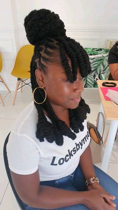 Locs Long Hairstyles, Loc Updo Styles Long, Simple Loc Styles, Braided Loc Updo, Twist Loc Styles, Black Hair Locks, Women Loc Styles, Loc Styles For Black Women, Lock Hairstyles