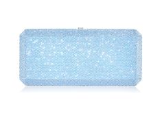 Slim Rectangle Blue Clutch - Judith Leiber Judith Leiber Couture, Blue Clutch, Luxury Clutch, Light Sapphire, Romantic Lighting, Blue Accessories, Classic Handbags, Handbag Heaven, Judith Leiber